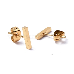 Ion Plating(IP) 304 Stainless Steel Cuboid Stud Earrings for Women&nbsp;EJEW-K243-01G