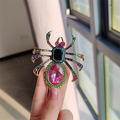 Spider Alloy Rhinestone Brooches for Backpack Clothes&nbsp;PW-WGAC6BD-01