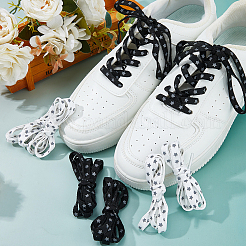 4 Pairs 2 Colors Star Pattern Polyester Shoelaces&nbsp;AJEW-FH0006-80