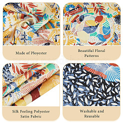 4Pcs 4 Colors Polyester Square Scarf&nbsp;AJEW-TA0003-30