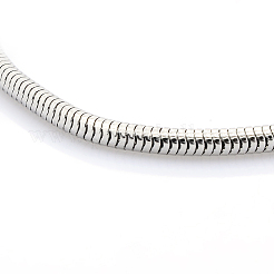 Tarnish Resistant 304 Stainless Steel European Style Round Snake Chains Bracelets&nbsp;STAS-J015-01
