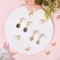 10Pcs Brass Stud Earring Findings&nbsp;KK-BBC0023-22