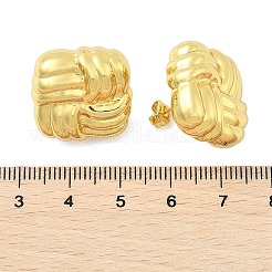 Square 304 Stainless Steel Stud Earrings for Women&nbsp;EJEW-A125-63G