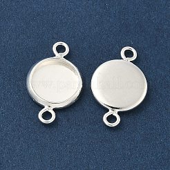 Flat Round Brass Connector Cabochon Settings&nbsp;KK-K414-13F-S
