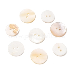 100Pcs 2 Styles Freshwater Shell Buttons&nbsp;BUTT-CJ0001-12