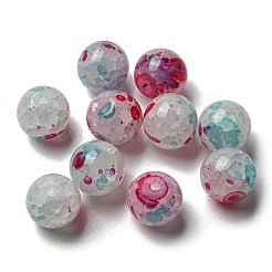 Transparent Crackle Glass Beads&nbsp;GLAA-D012-02A