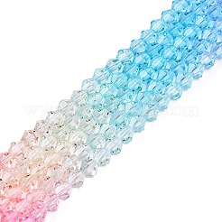 Gradient Color Baking Paint Glass Bead Strands&nbsp;X1-DGLA-A039-T2mm-A08