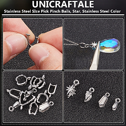 16Pcs 4 Styles 304 Stainless Steel SIce Pick Pinch Bails&nbsp;STAS-UN0059-73P