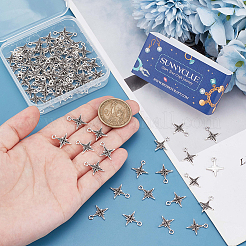 100Pcs Tibetan Style Alloy Pendant Rhinestone Settings&nbsp;FIND-SC0010-43