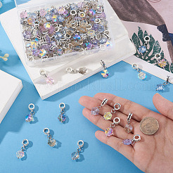 105Pcs 7 Styles Glass European Dangle Charms&nbsp;HJEW-TAC0130