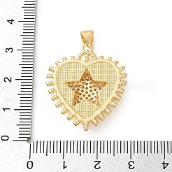 Brass Micro Pave Clear Cubic Zirconia Pendants&nbsp;CU-CBA03AF-10C-G