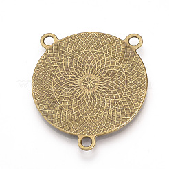 Tibetan Style Alloy Cabochon Connector Settings&nbsp;TIBE-T005-01AB-FF