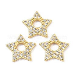 Brass Micro Pave Cubic Zirconia Pendants&nbsp;ZIRC-C022-13G