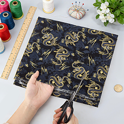 Dragon Pattern Cotton Fabric&nbsp;DIY-WH0579-96D