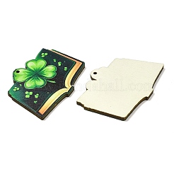 Saint Patrick's Day Single Face Printed Wood Pendants&nbsp;WOOD-E016-07