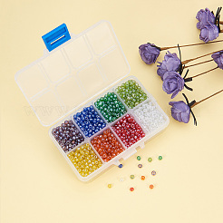 1 Box 6/0 Glass Seed Beads Transparent Colours Lustered Loose Spacer Beads&nbsp;SEED-X0050-4mm-13