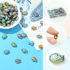 80Pcs 2 Colors Electroplate Glass Beads&nbsp;EGLA-SC0001-54A