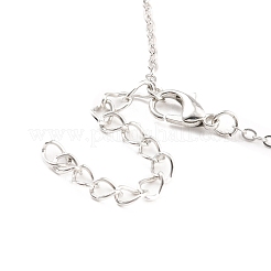 Bird Donut Pendant Necklace for Women&nbsp;NJEW-I113-14P