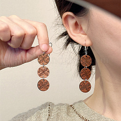 Bohemian Wood Dangle Earrings&nbsp;WG7FE60-01