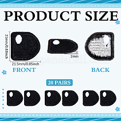 20 Pairs Eye Appliques&nbsp;DIY-PH0035-13C