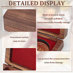 Wood Coin Medal Storage Box&nbsp;AJEW-WH0009-68B