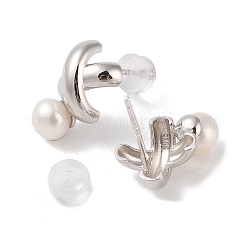 Anti-Tarnish Sterling Silver Stud Earrings&nbsp;EJEW-C087-11B-P