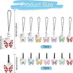 Alloy Enamel Mobile Straps & Mobile Dustproof Plugs&nbsp;HJEW-GL00016