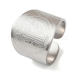 201 Stainless Steel Cuff Rings&nbsp;RJEW-F190-01P