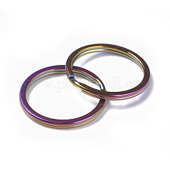 Ion Plating(IP) 304 Stainless Steel Split Key Rings&nbsp;X-STAS-L216-09B