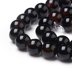 Natural Black Onyx Beads Strands&nbsp;G-L555-04-8mm