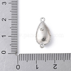 Brass Micro Pave Clear Cubic Zirconia Shell Shaped Links Connector Charms&nbsp;KK-K399-03A-P