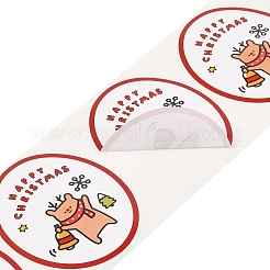 120 Round Paper Christmas Cartoon Sticker Rolls&nbsp;DIY-M070-09B