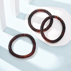 Natural Amber Beaded Stretch Bracelets for Women Men&nbsp;BJEW-D462-02B