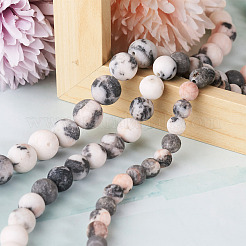 3 Strands 3 Style Natural Zebra Jasper Beads Strands&nbsp;G-YS0001-02