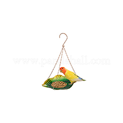 1Pc Leaf Iron Bird Hanging Feeder Tray&nbsp;AJEW-GA0007-34