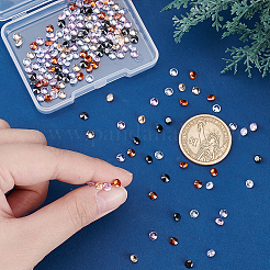 180Pcs 6 Colors Diamond Shape Grade A Cubic Zirconia Cabochons&nbsp;ZIRC-PH0001-43C-05