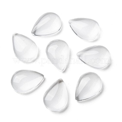 Transparent Teardrop Glass Cabochons&nbsp;GGLA-R024-14x10