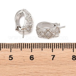 Brass Micro Pave Cubic Zirconia Peg Bails&nbsp;KK-C075-46P