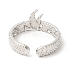 Non-Tarnish 201 Stainless Steel Open Cuff Ring&nbsp;RJEW-E063-42P
