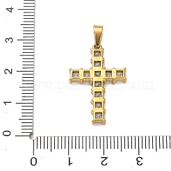 Easter 304 Stainless Steel Micro Pave Clear Cubic Zirconia Pendants&nbsp;STAS-H264-11G