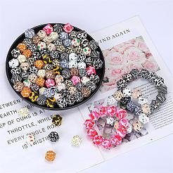 Colorful Pattern Printed Silicone Focal Beads&nbsp;LS-SI-JX0022A-16