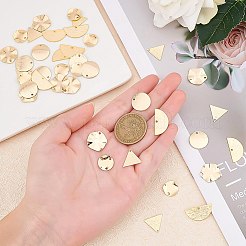 40Pcs 5 Style Brass Pendants&nbsp;KK-BC0002-10G
