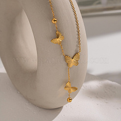 304 Stainless Steel Butterfly Pendant Necklaces for women&nbsp;EV4898