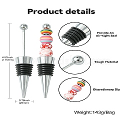 5Pcs Beadable Wine Stoppers&nbsp;FIND-CJ0001-52