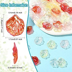 50Pcs Transparent Acrylic Pendants&nbsp;MACR-YW0004-17A