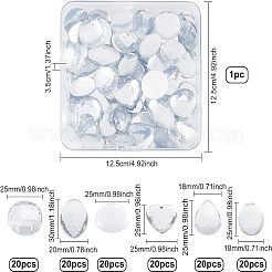 120Pcs 6 Style Acrylic Rhinestone Cabochons&nbsp;GACR-CA0001-02