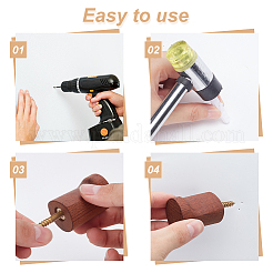 6 Sets 2 Colors Wood Hook Hangers&nbsp;AJEW-GA0006-46