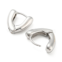 Rack Plating Brass Triangle Hoop Earrings&nbsp;EJEW-Q779-02P