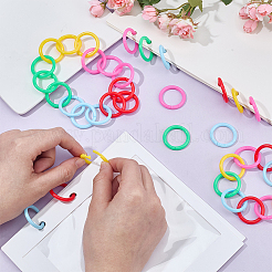 250Pcs 5 Colors Plastic Loose Leaf Book Binder Rings&nbsp;KY-OC0001-49