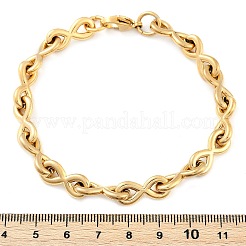 304 Stainless Steel Infinity Link Chain Bracelets for Women Men&nbsp;BJEW-F488-53D-G